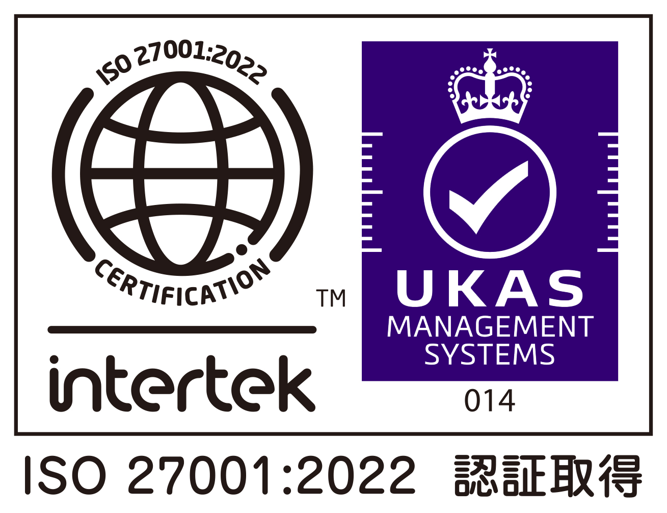 ISO/IEC 27001:2022 Certified (Intertek / UKAS)